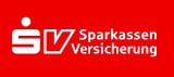 Logo der SV Sparkassen Versicherung auf rotem Hintergrund